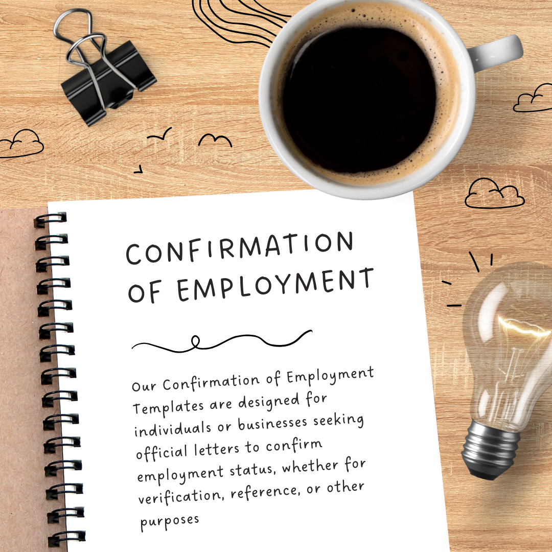 Confirmation of Employment Templates