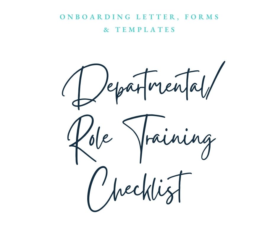 Departmental/Role Training Record Checklist Template