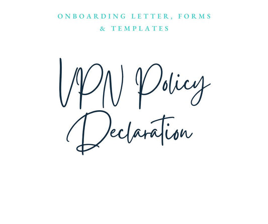 VPN Policy Declaration Form