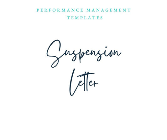 Suspension Letter Template