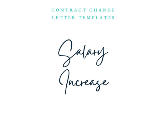 Salary Increase Letter Template