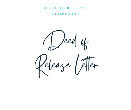 Deed of Release Letter