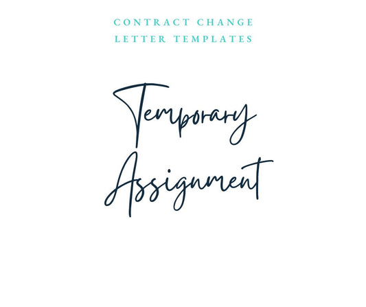 Temporary Assignment Template