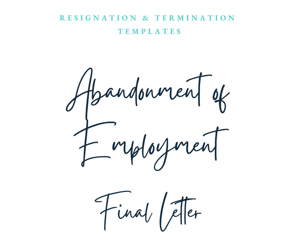 Abandonment of Employment Letter (Final)