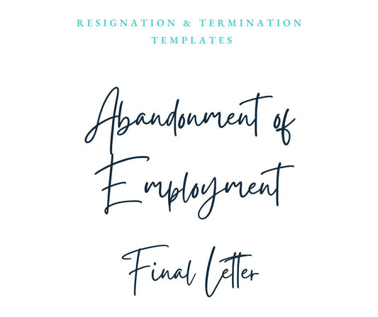 Abandonment of Employment Letter (Final)