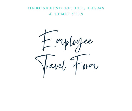 Employee Travel Form