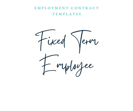 Fixed Term Contract Template (Full Time & Part Time)